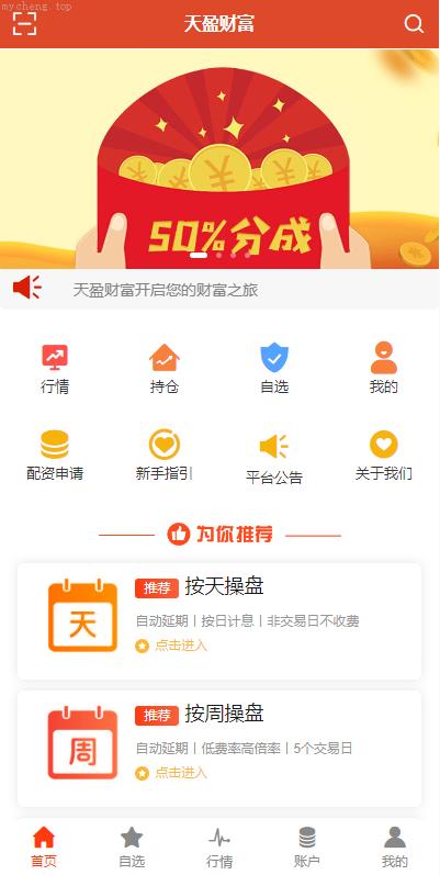 独家特别推荐_全新投资理财 K线图完美 股票配资策略系统 uniapp版股票交易系统_商业精品